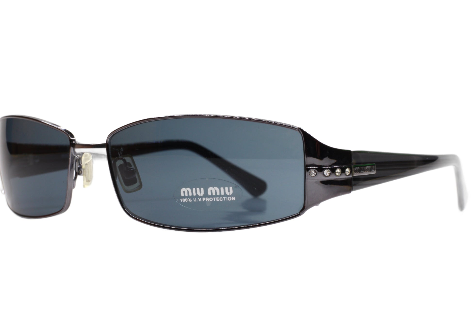 Miu Miu SMU61E 5AV-1A1 Gunmetal Silver Designer Sunglasses -Ma