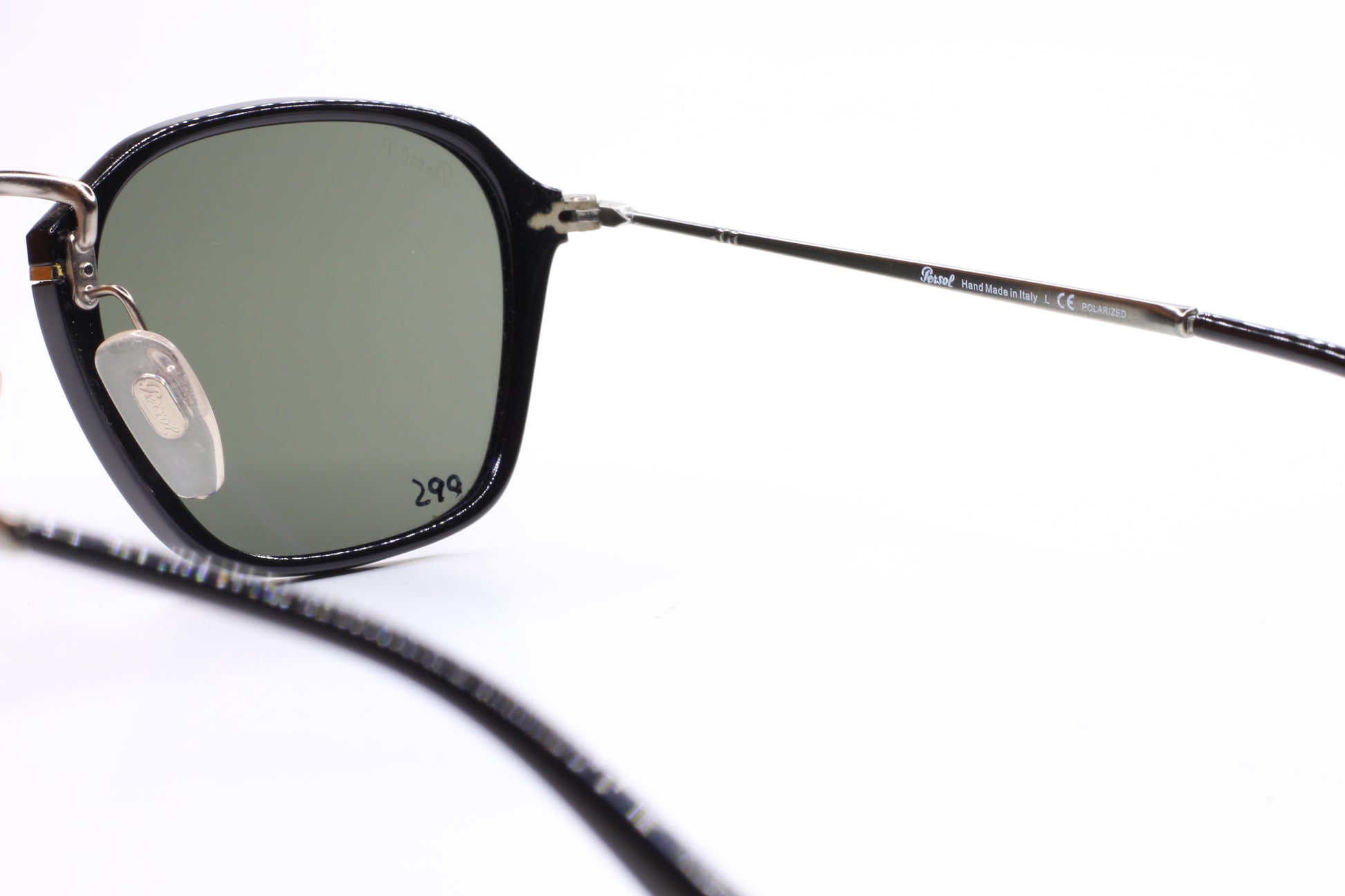 Persol 3047S 95/58 Reflex Edition Black Crystal Green Polarized - Men, sunglasses