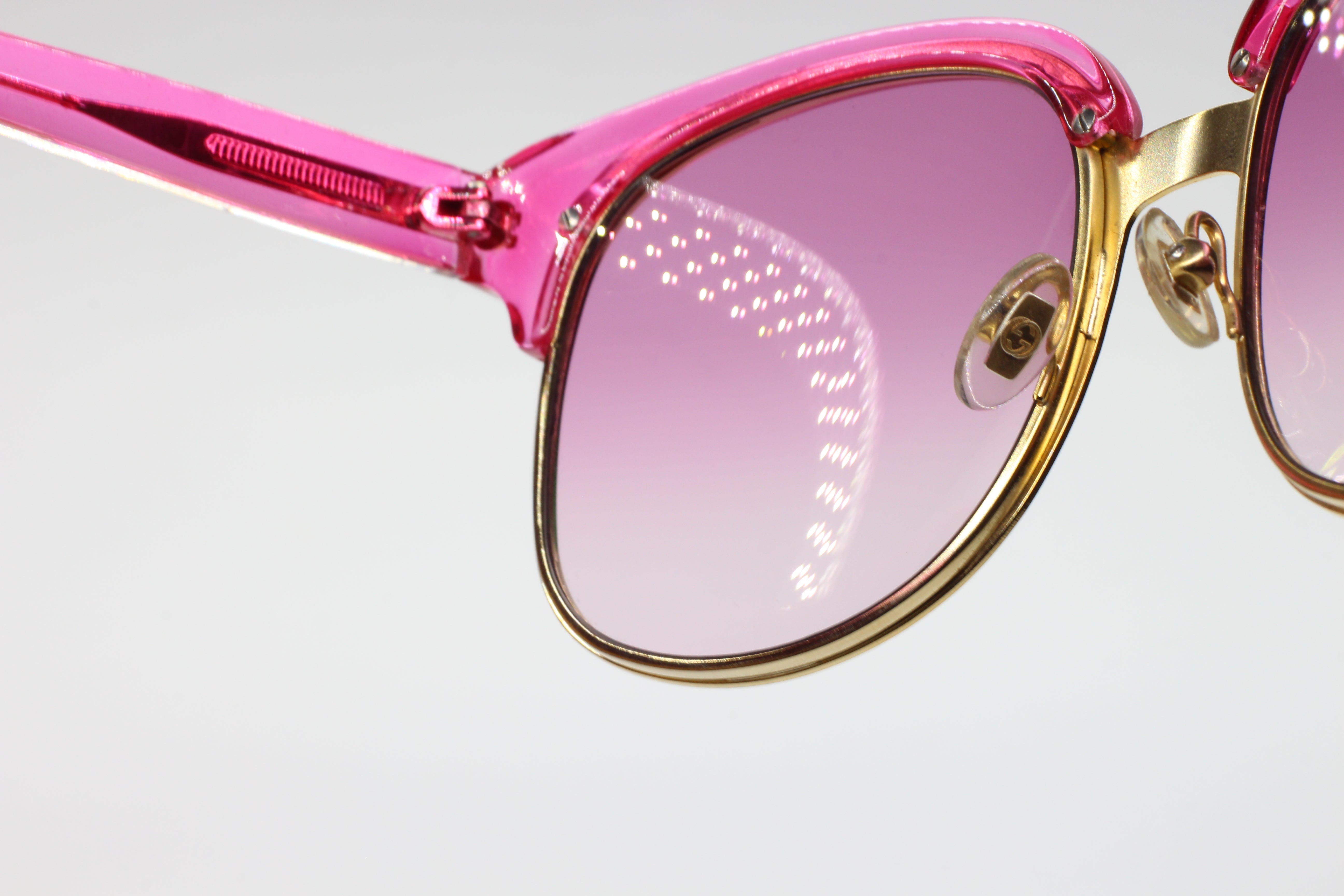 Gucci GG4241/S EYR-9R Gold Designer Transparent Pink Gradient