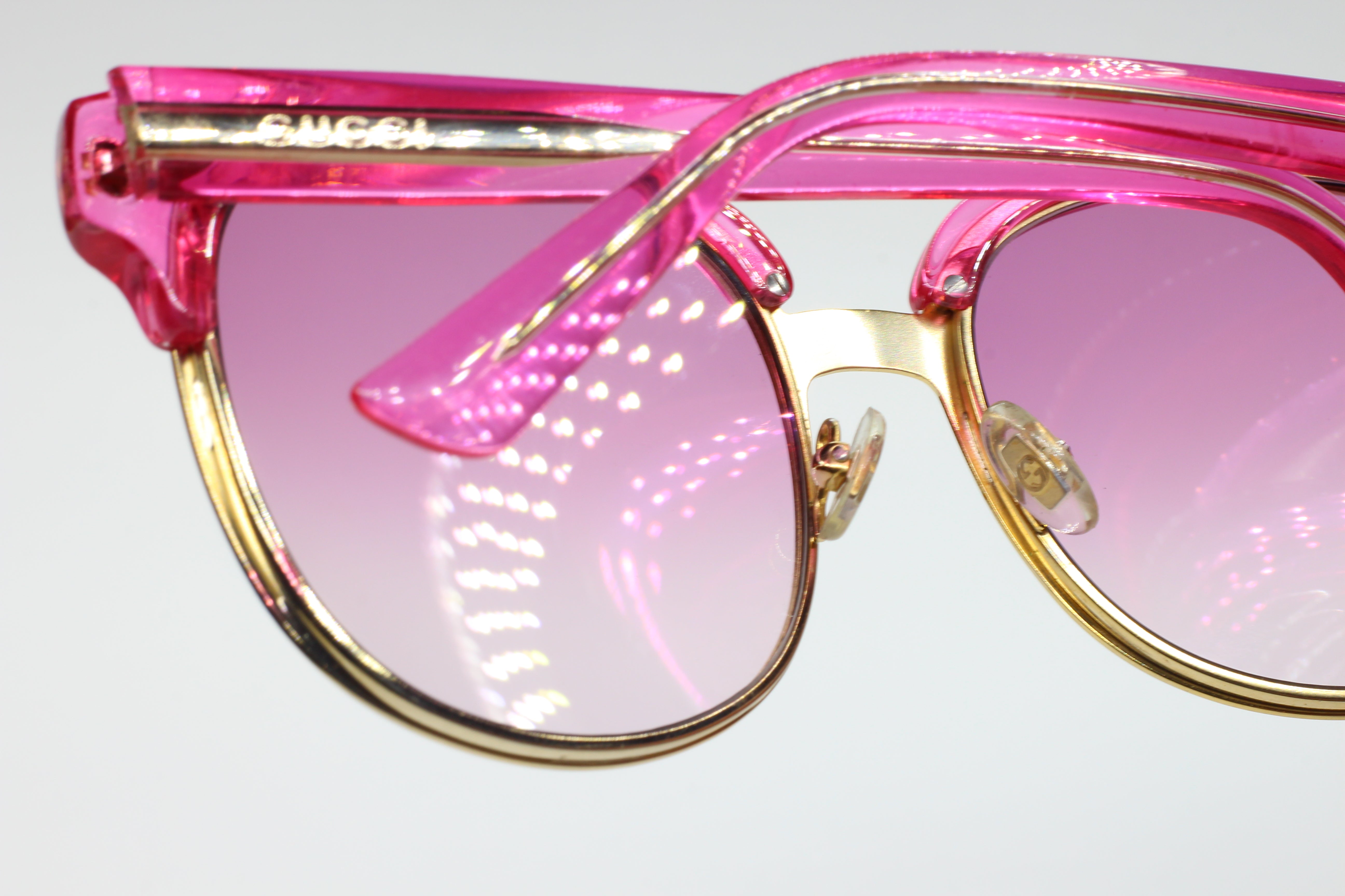 Gucci Designer deals Sunglasses BARBIE PINK Round Retail $275