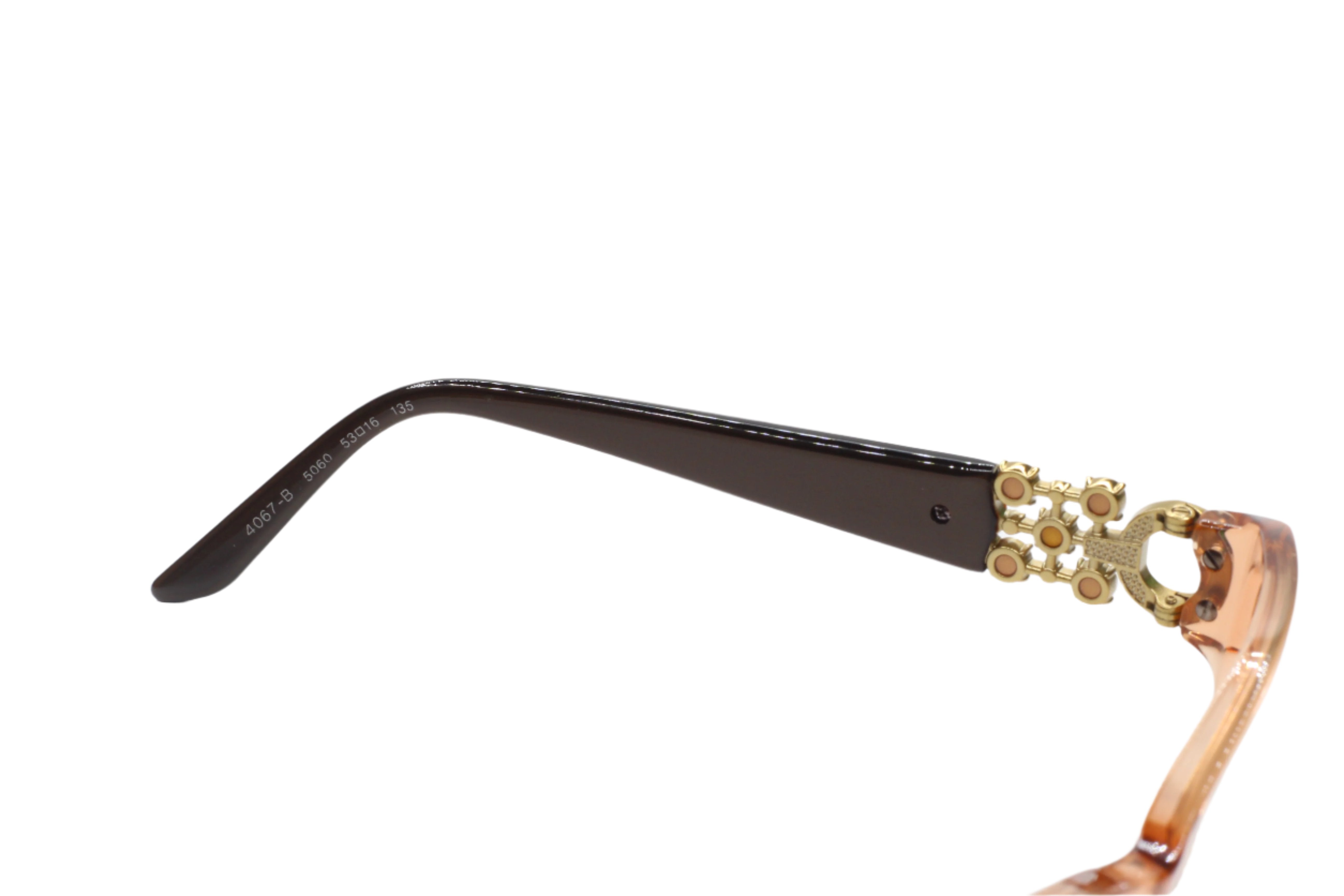 Bvlgari BV4067B 5060 Crystal Brown Swarovski Luxury Eyeglasses -Wo