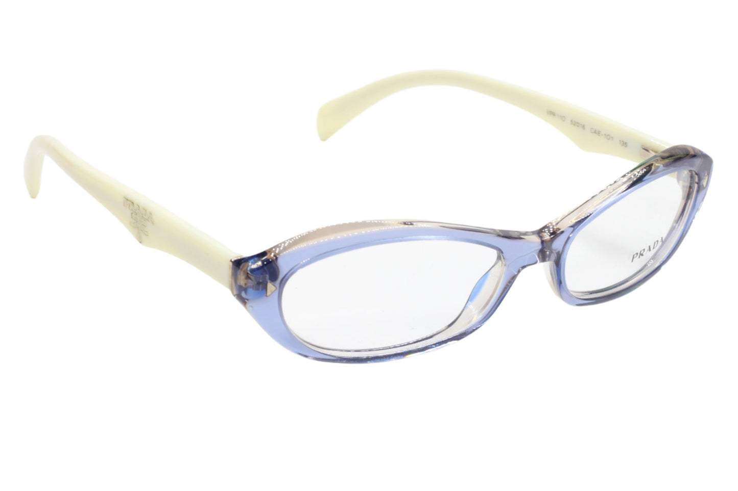 Prada VPR11O CAE-1O1 Crystal Blue Ivory Designer Italy Eyeglasses Optical Frames ABC Optical Eyeglasses