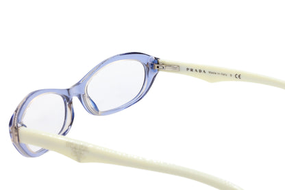 Prada VPR11O CAE-1O1 Crystal Blue Ivory Designer Italy Eyeglasses Optical Frames ABC Optical Eyeglasses