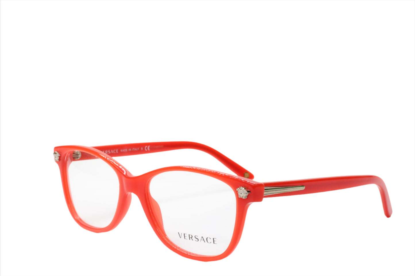 Versace VE3153 942 Red Acetate RX Luxury Eyeglasses - Eyeglasses, Women