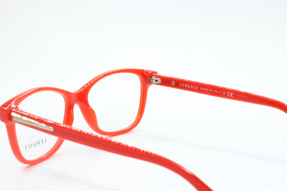 Versace VE3153 942 Red Silver Acetate Designer Italy Eyeglasses Optical Frames ABC Optical Eyeglasses