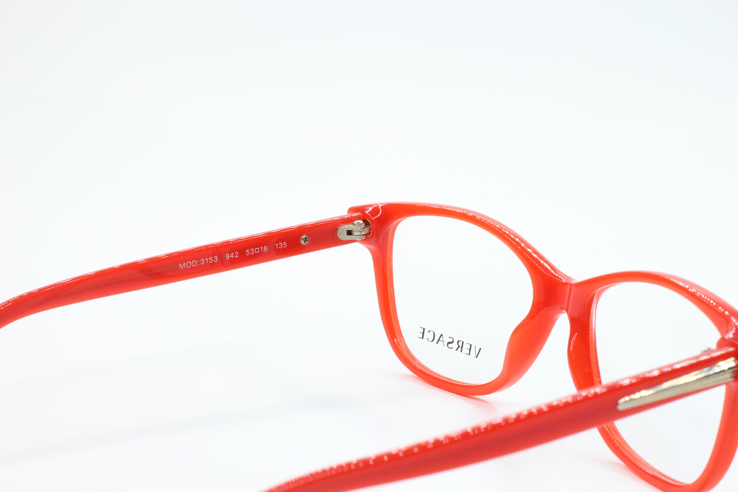 Versace VE3153 942 Red Acetate RX Luxury Eyeglasses - Eyeglasses, Women