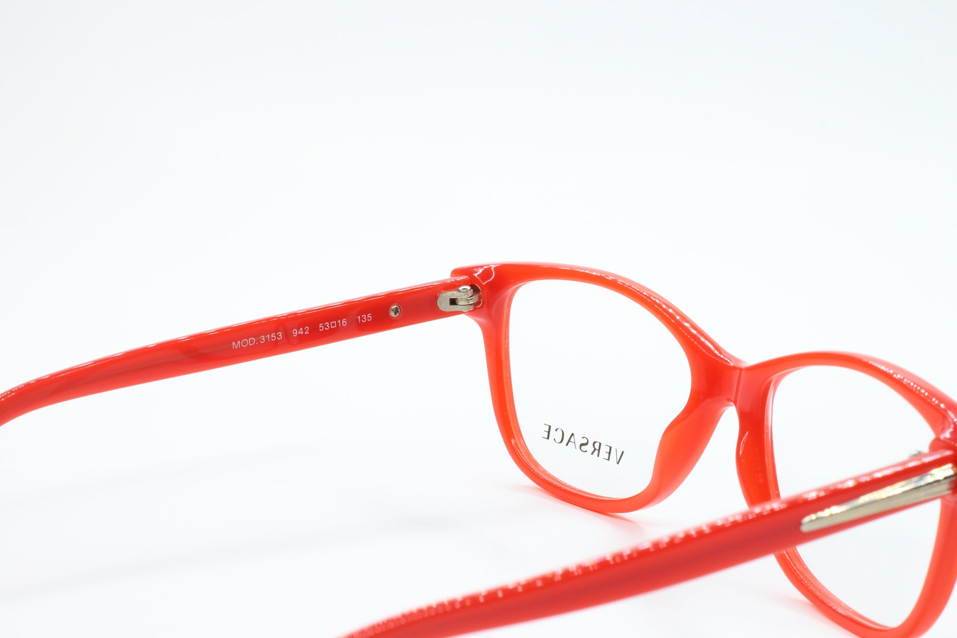 Versace VE3153 942 Red Silver Acetate Designer Italy Eyeglasses Optical Frames ABC Optical Eyeglasses