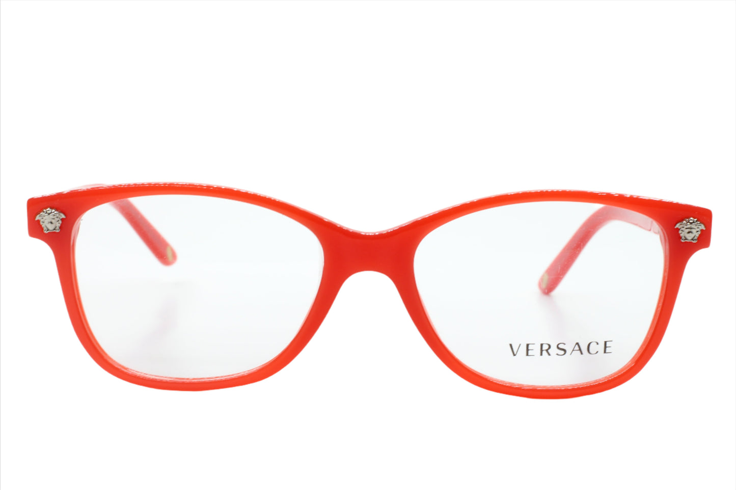 Versace VE3153 942 Red Silver Acetate Designer Italy Eyeglasses 56-16-135 Red Acetate Optical Frames ABC Optical Eyeglasses