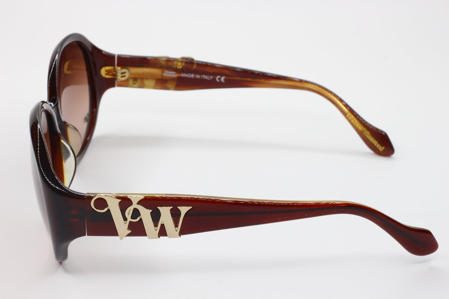 VIVIENNE WESTWOOD VW75806 Brown Gradient Lens Gold Logo Luxury sunglasses - sunglasses, Women