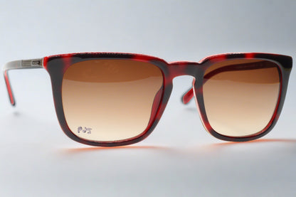 Vintage Givenchy SGV817 06XR Havana Red Luxury Sunglasses