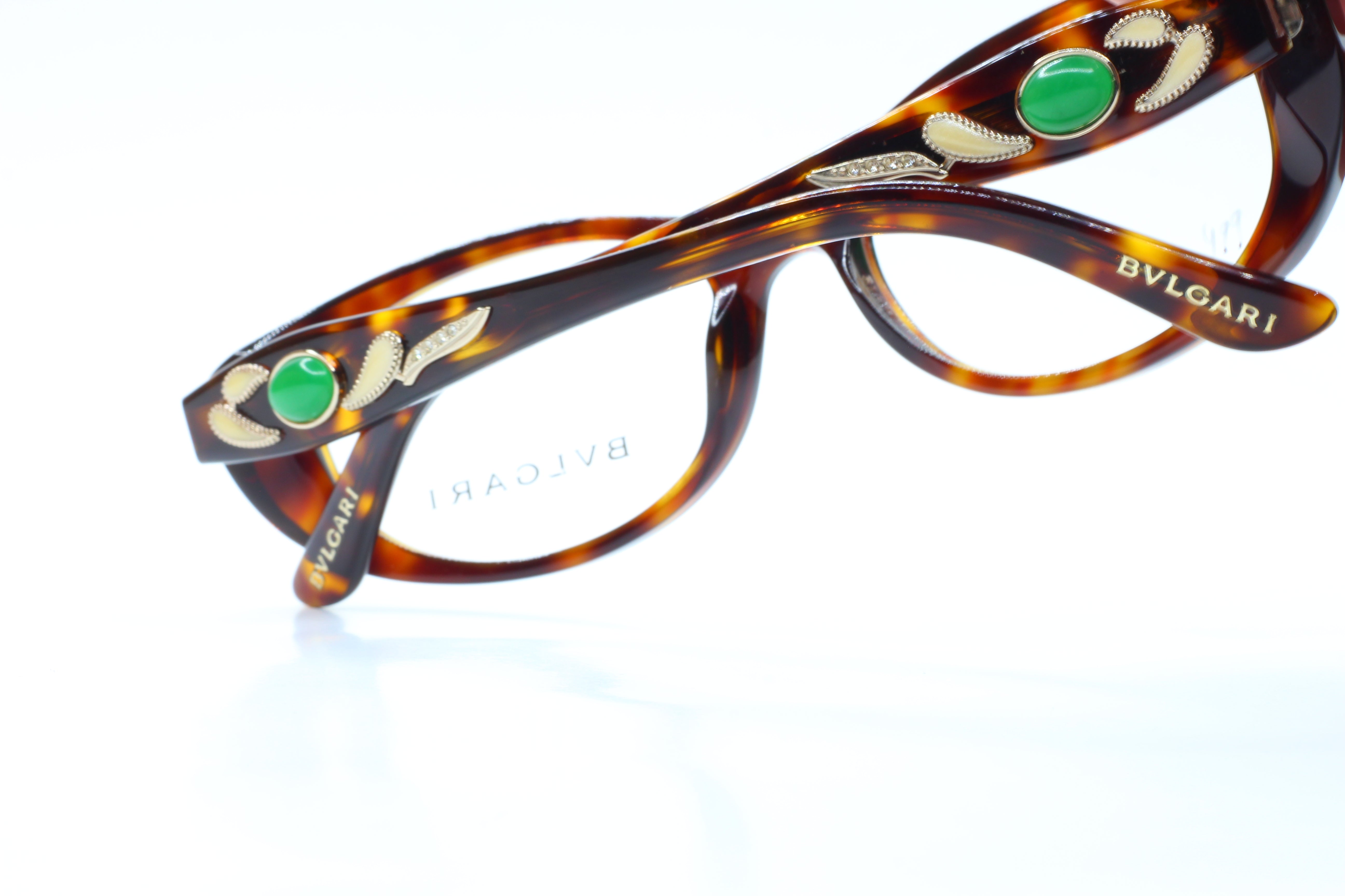 Bvlgari BV4057B 851 Brown Swarovski Crystal Luxury Italy