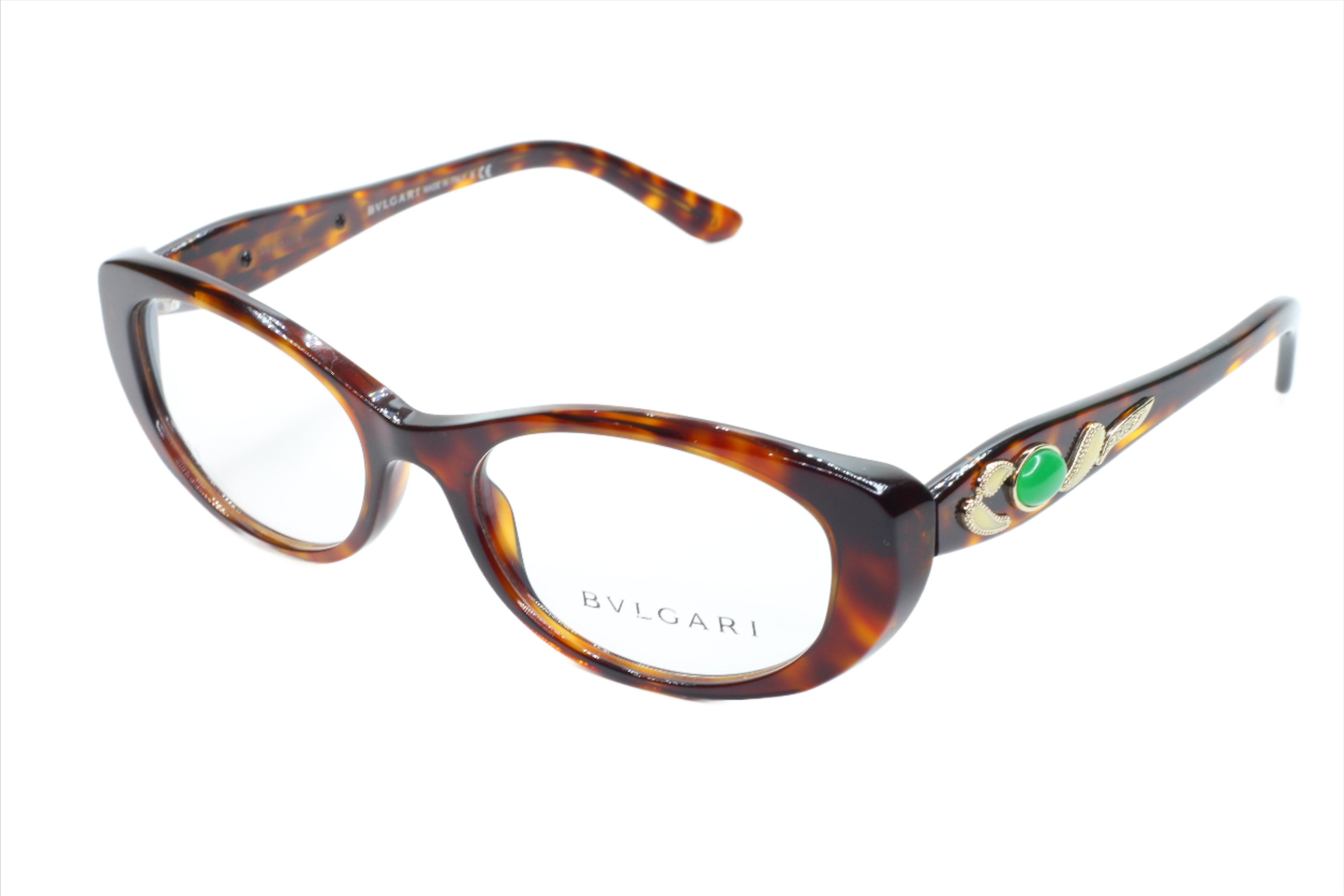 Bvlgari BV4057B 851 Brown Swarovski Crystal Luxury Italy
