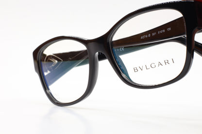 BVLGARI BV4074-B 501 51mm Black Emerald Green Jewel Eyeglasses - Eyeglasses, Women