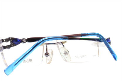 Dream Himax H330 C7 Silver Blue Rimless Luxury Eyeglasses Optical Frames ABC Optical Eyeglasses Women