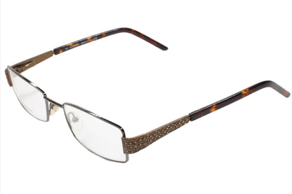 VALENTINO V5581/U 0TNV Metal Havana Tortoise Silver Flex Hinge Luxury Eyeglasses