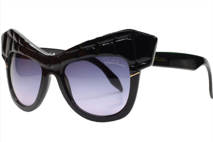 Roberto Cavalli Wild Diva RC750S 01B Authentic Glossy Black Sunglasses
