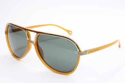 Ermenegildo Zegna SZ3280 0300 Gold Yellow Gradient Gray Luxury Sunglasses - Men, sunglasses, Women