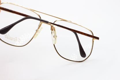Vintage Vivaldi Gold Braun Metal Fashion Eyeglasses -Ma