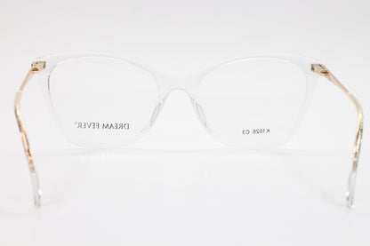 Dream Fever K1026 C3 Acetate Crystal Clear Gold Metal Eyeglasses - ABC Optical