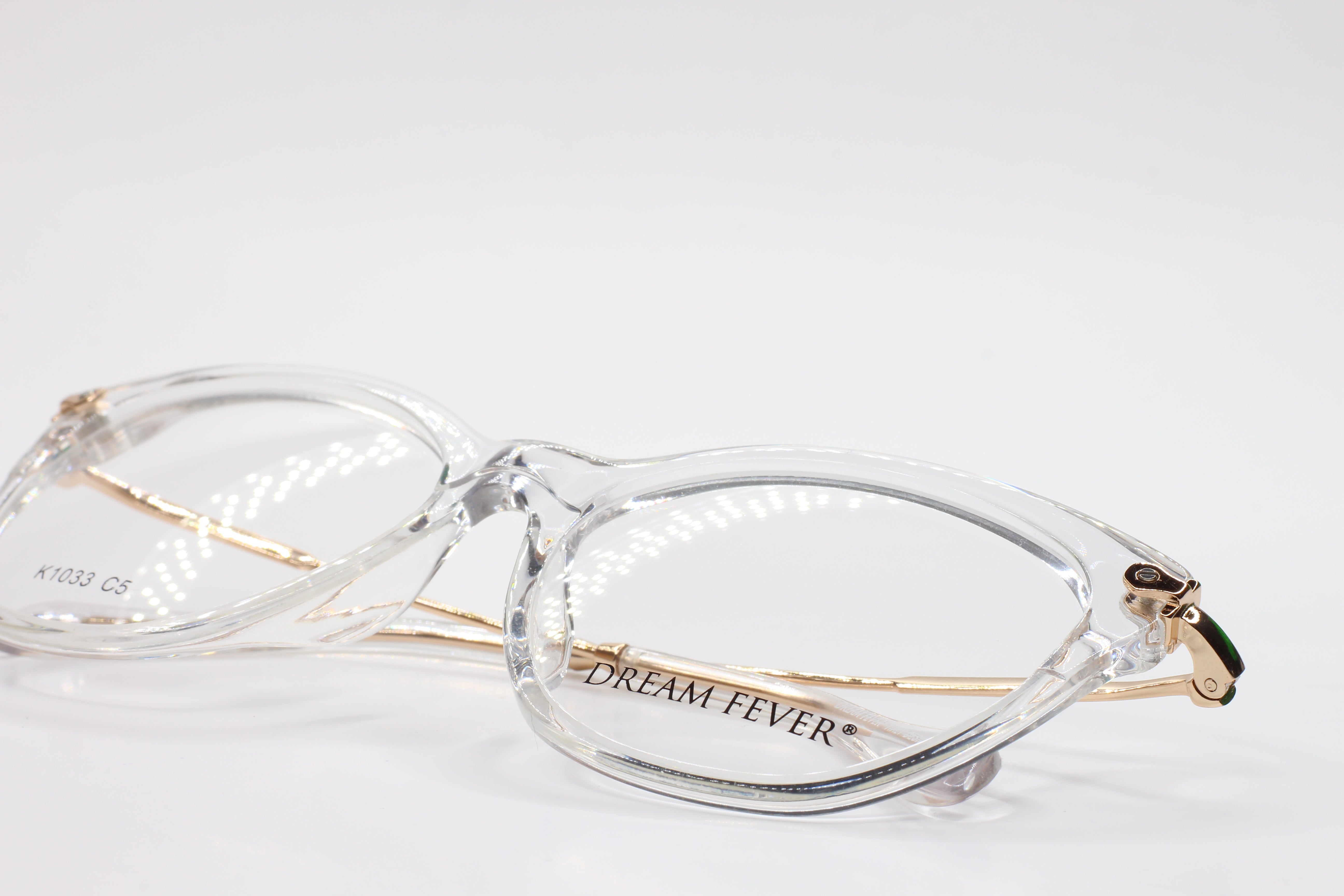 Gold fashion designer glasses