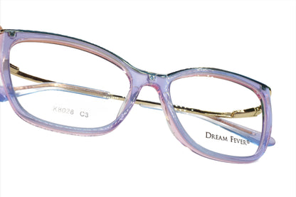 Dream Fever K8028 C3 Gold Transparent Multi Color Eyeglasses - ABC Optical