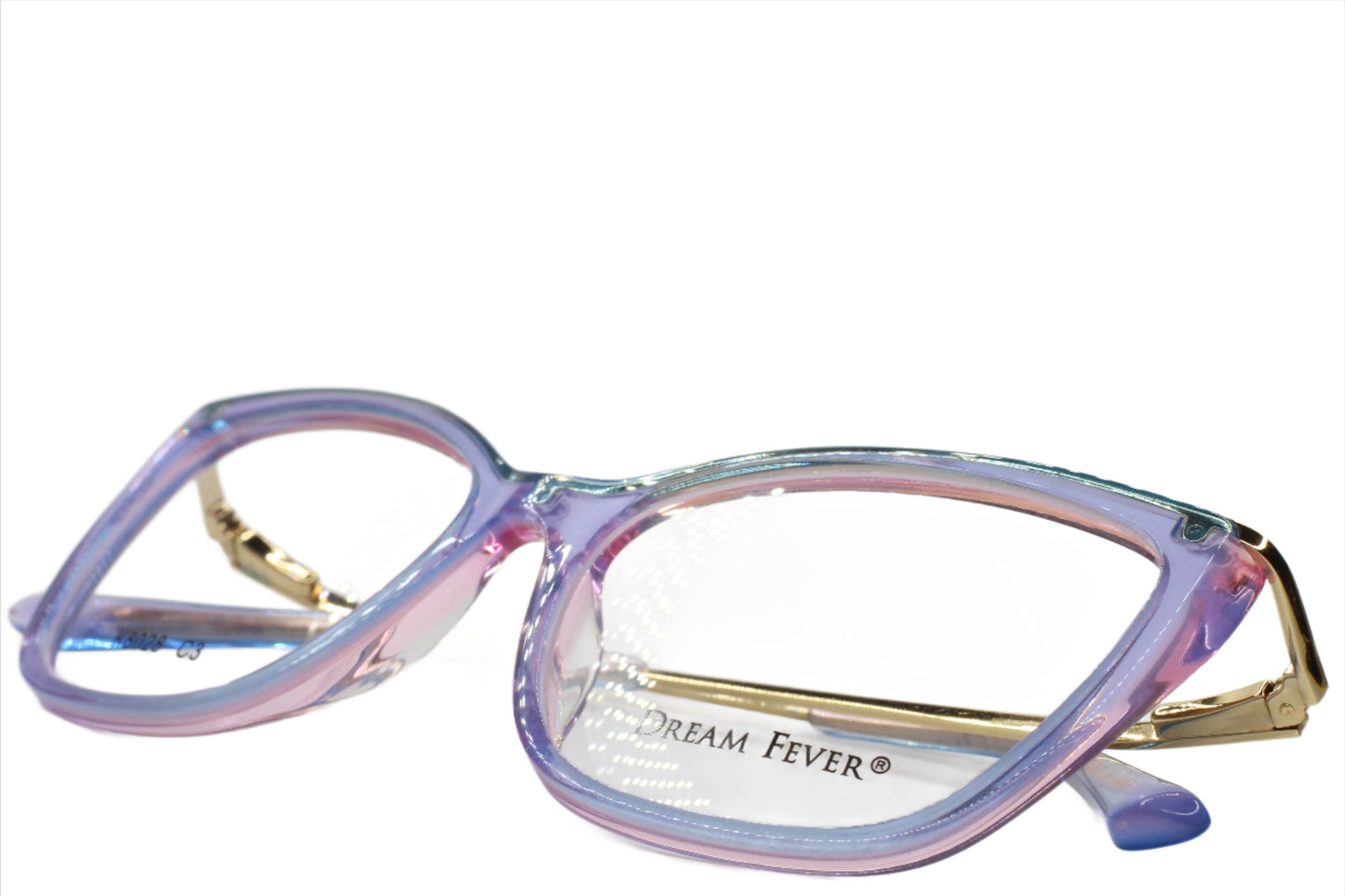 Dream Fever K8028 C3 Gold Transparent Multi Color Eyeglasses - ABC Optical