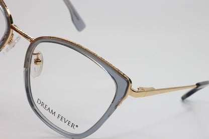 Dream Fever K1032 Anteojos de moda de diseñador en oro gris - Wo