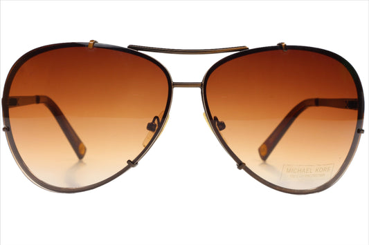 Michael Kors Stella M2052S 210 Metal Authentic Bronze Aviator Luxury Sunglasses - ABC Optical