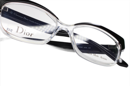 Christian Dior CD3197 K4X Black Clear Designer Eyeglasses -Wo Optical Frames ABC Optical Eyeglasses