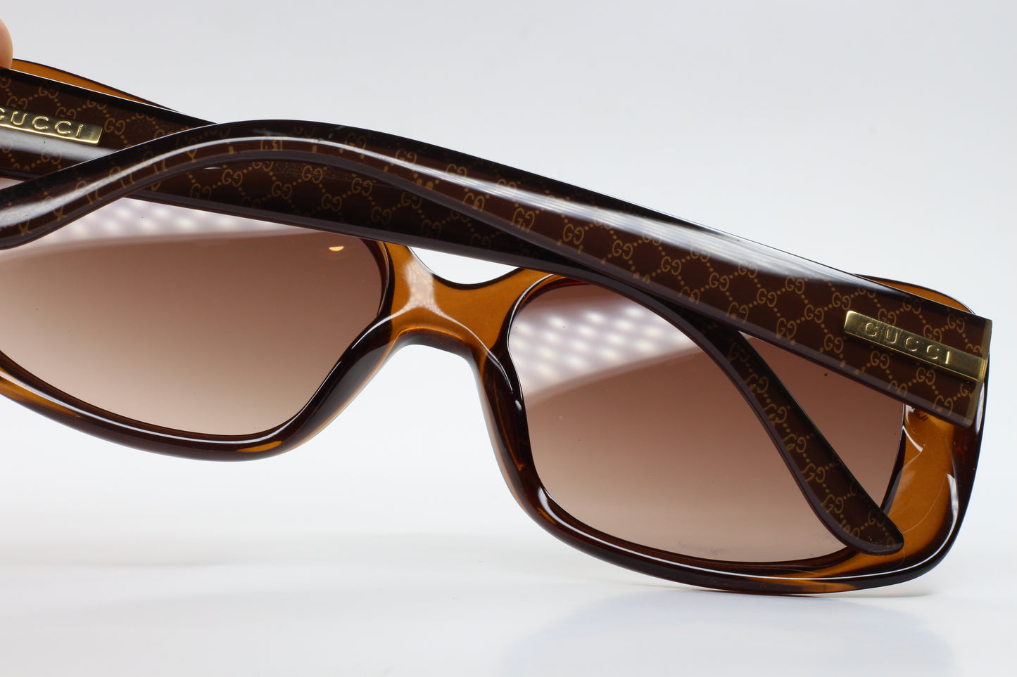 Gucci GG3577S WH9J6 Brown Gold Luxury Sunglasses