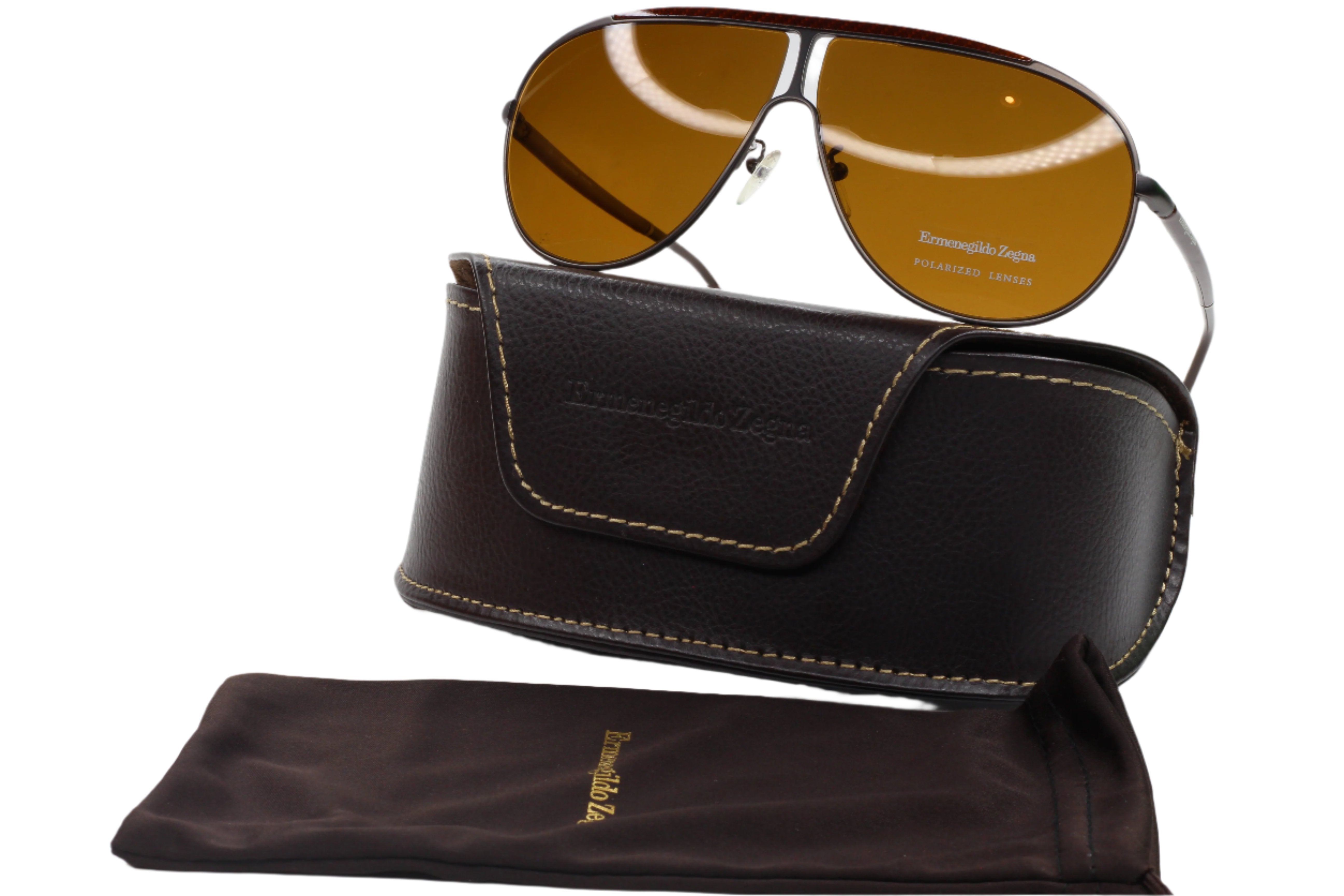Ermenegildo Zegna SZ3250V Gunmetal Polarized Designer Italy