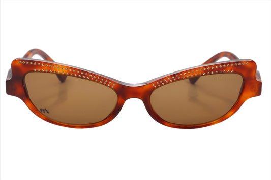 Caviar M3002 C16 Havana Brown Sparkle Luxury Sunglasses