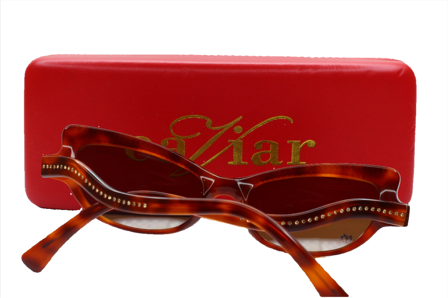 Caviar M3002 C16 Havana Brown Sparkle Luxury Sunglasses