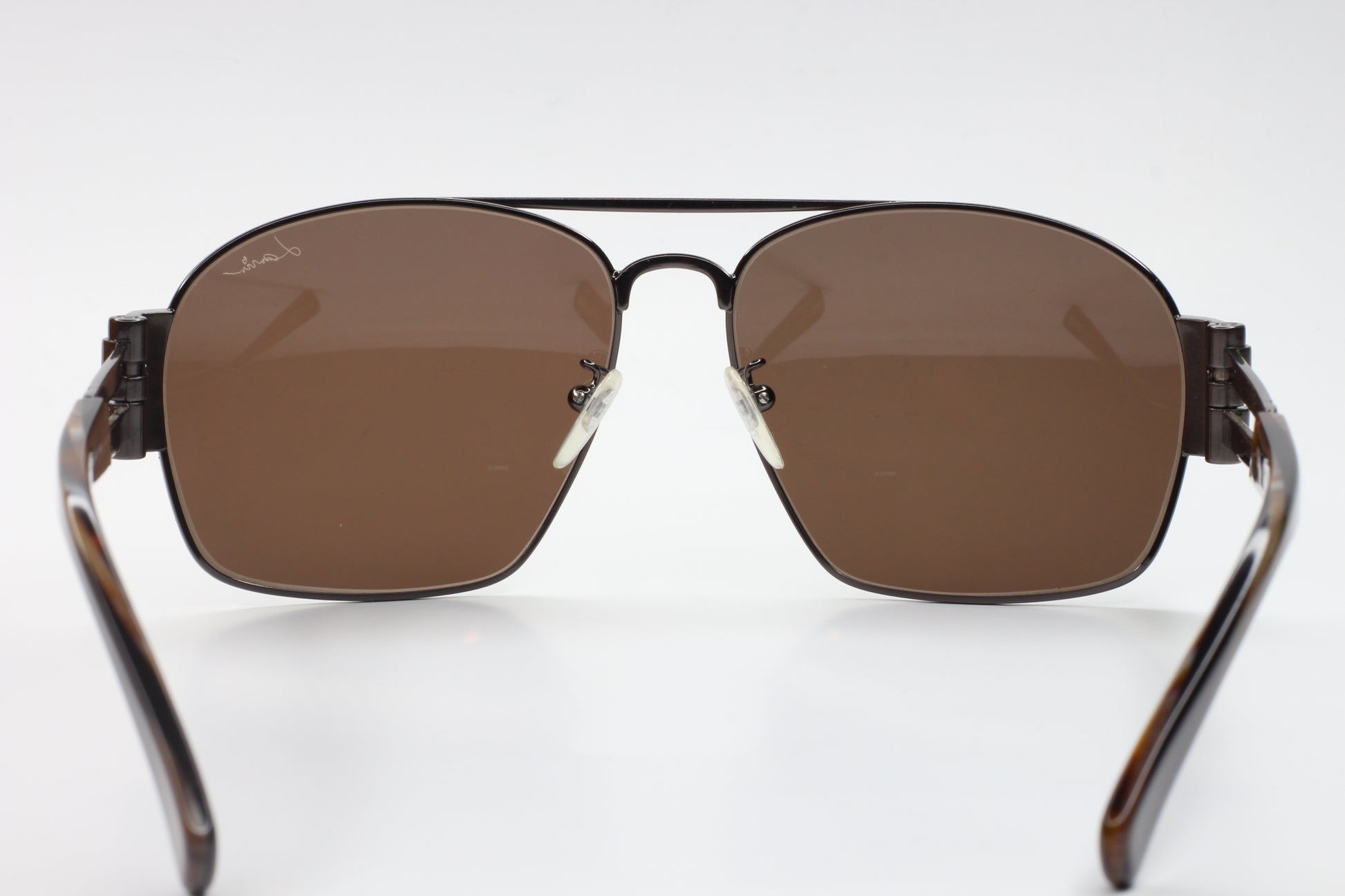 Lanvin SLN002 K20 Brown Designer Gunmetal Full Rim Metal Luxury Sunglasses - ABC Optical