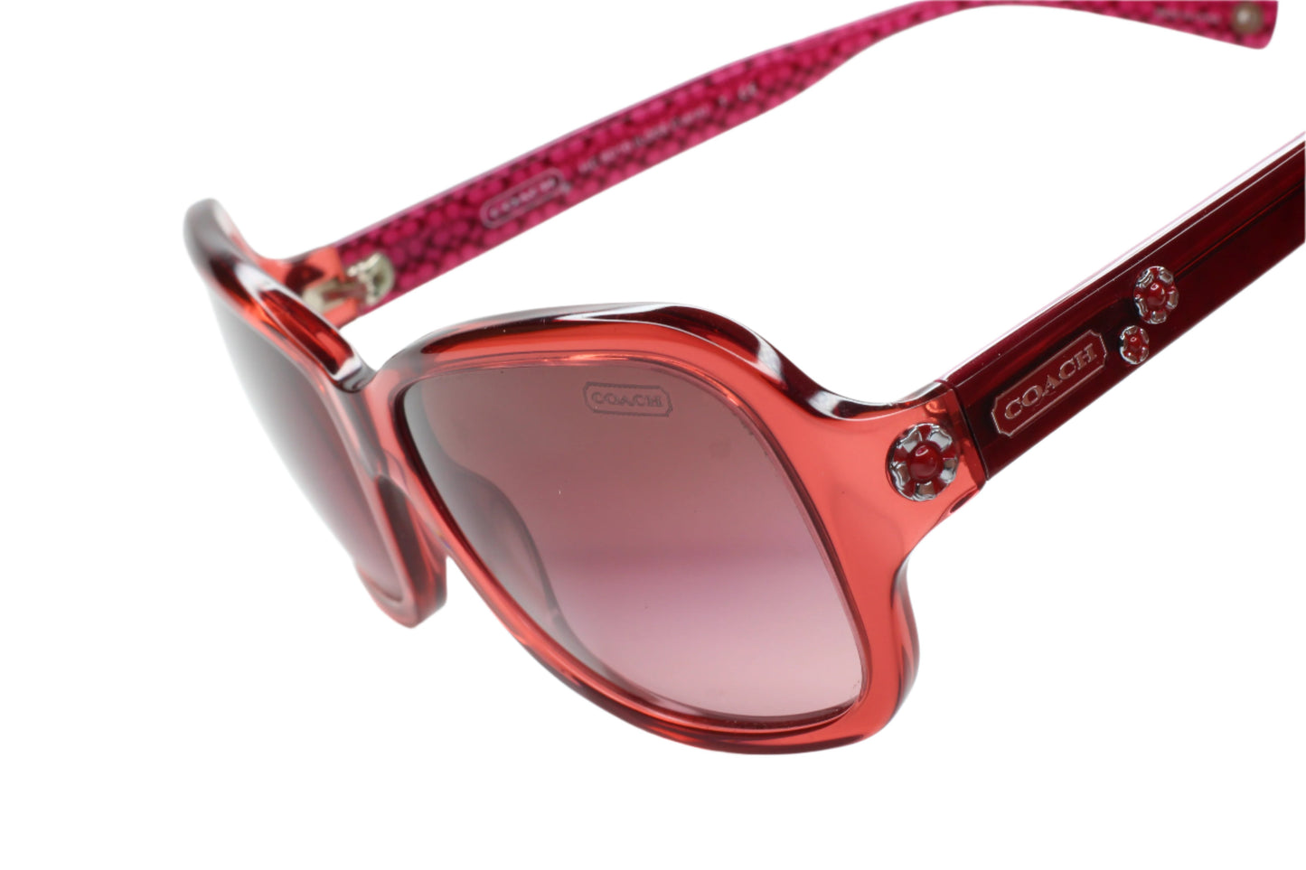 Coach Ciara HC8016 L008 5032/8H Burgundy Transparent Authentic Luxury Sunglasses - ABC Optical