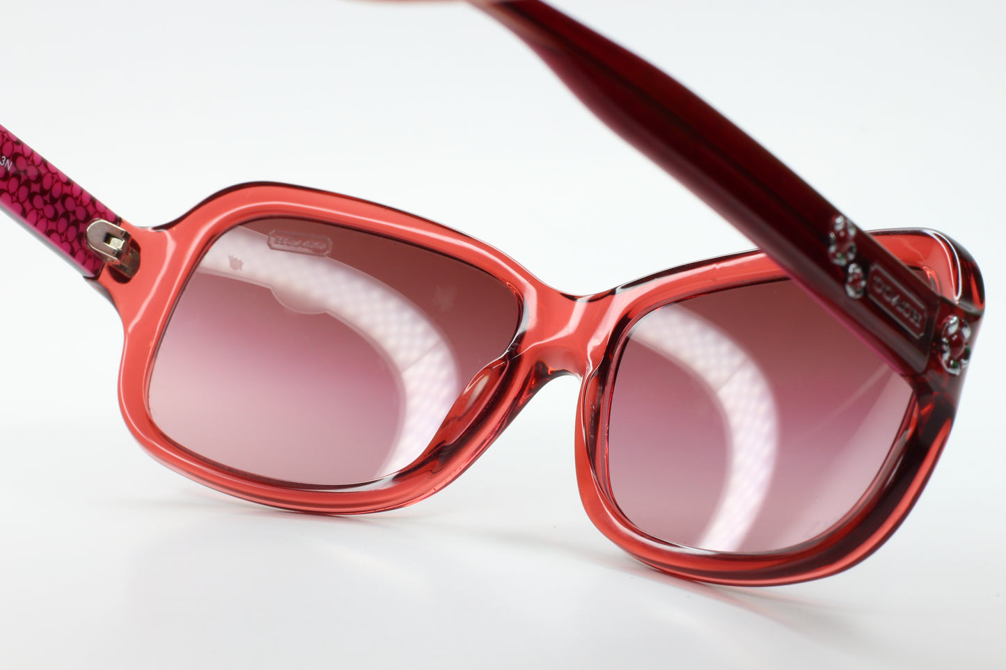 Coach Ciara HC8016 L008 5032/8H Burgundy Transparent Authentic Luxury Sunglasses - ABC Optical
