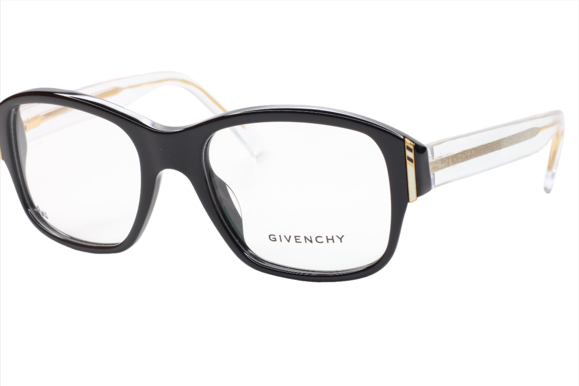 Givenchy VGV747 0700 Black Gold Crystal Designer Italy Luxury Eyeglasses Optical Frames ABC Optical Eyeglasses