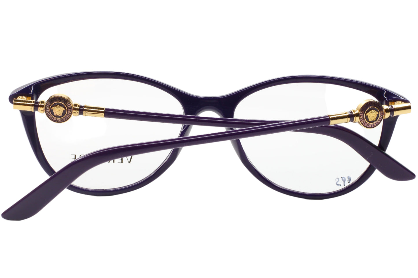 Versace VE3175 5064 Eggplant Purple Gold Luxury Eyeglasses Optical Frames ABC Optical Eyeglasses