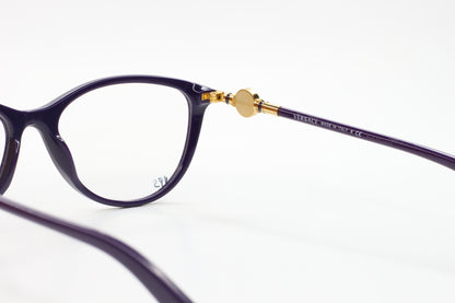 Versace VE3175 5064 Eggplant Purple Gold Luxury Eyeglasses Optical Frames ABC Optical Eyeglasses