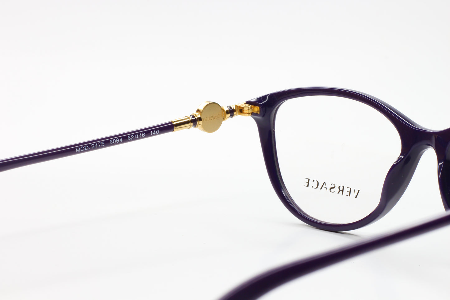 Versace VE3175 5064 Eggplant Designer Purple Acetate Luxury Eyeglasses - ABC Optical