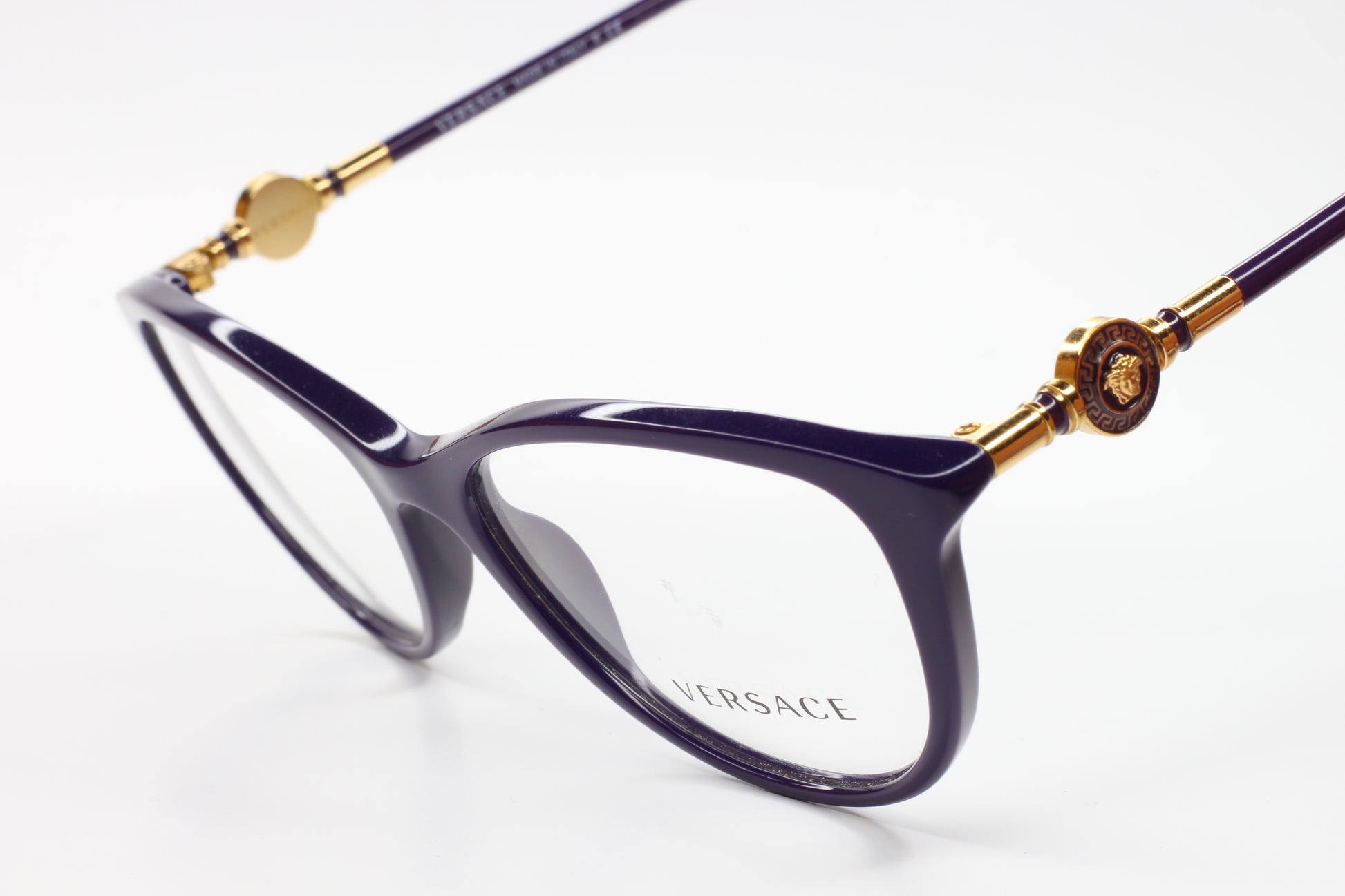 Versace VE3175 5064 Eggplant Designer Purple Acetate Luxury Eyeglasses - ABC Optical