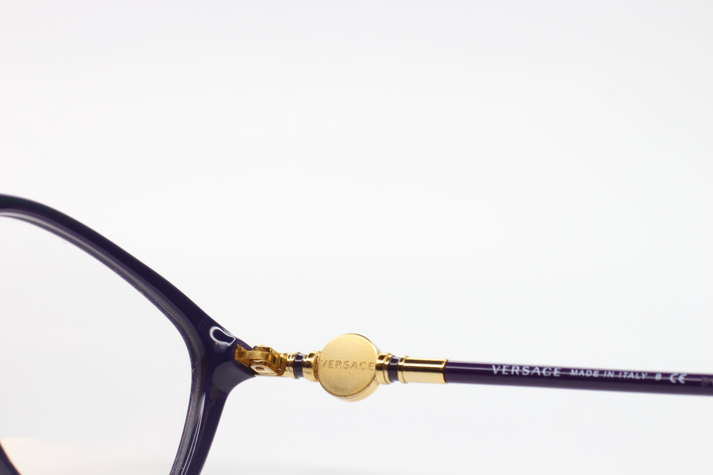 Versace VE3175 5064 Eggplant Purple Gold Luxury Eyeglasses Optical Frames ABC Optical Eyeglasses