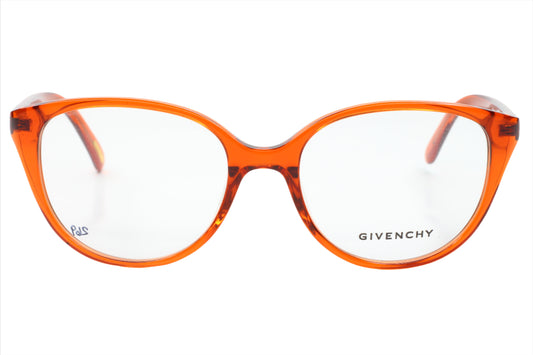 Givenchy VGV801 0917 Orange Acetate Designer Italy Luxury Eyeglasses 0917 Orange Acetate Clear Demo Lens Optical Frames ABC Optical Eyeglasses