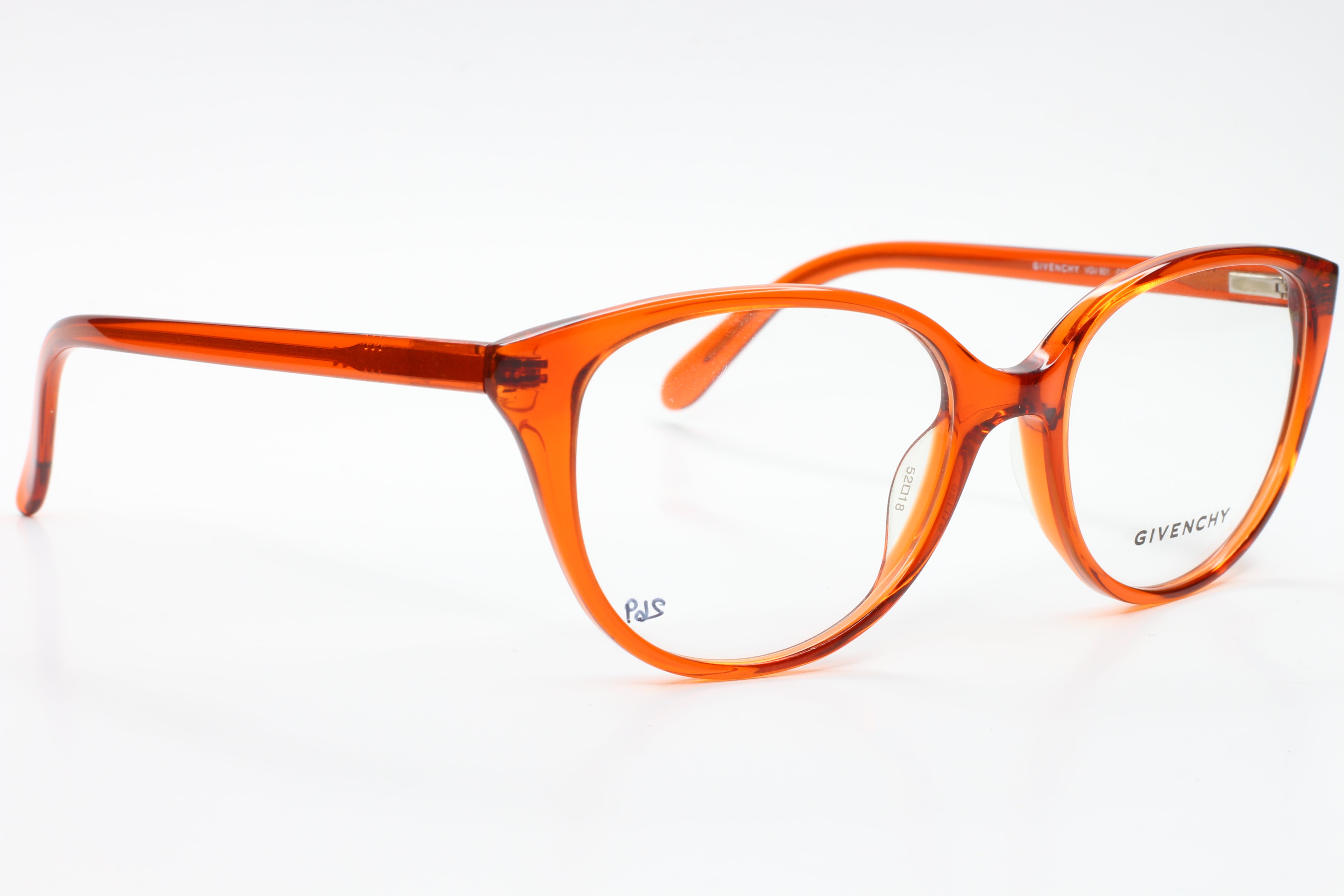 Givenchy VGV801 0917 Orange Crystal Acetate Luxury Italy
