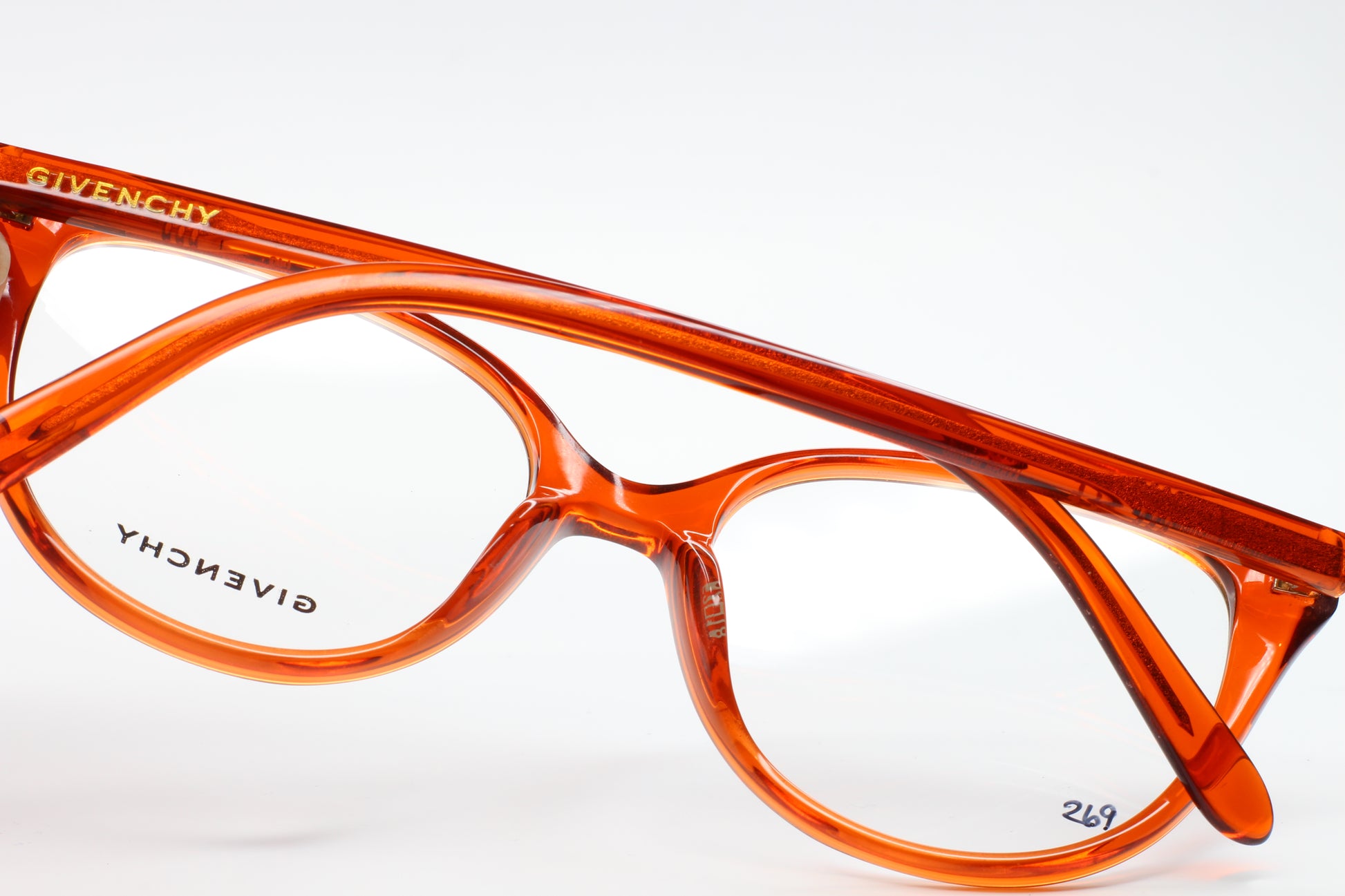 Givenchy VGV801 0917 Orange Acetate Designer Italy Luxury Eyeglasses Optical Frames ABC Optical Eyeglasses