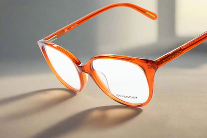 Givenchy VGV801 0917 Orange Acetate Designer Italy Luxury Eyeglasses Optical Frames ABC Optical Eyeglasses