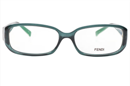 Fendi F983 316 Crystal Green Gold Designer Italy Eyeglasses 53-15-130 Crystal Green Gold Acetate Optical Frames ABC Optical Eyeglasses