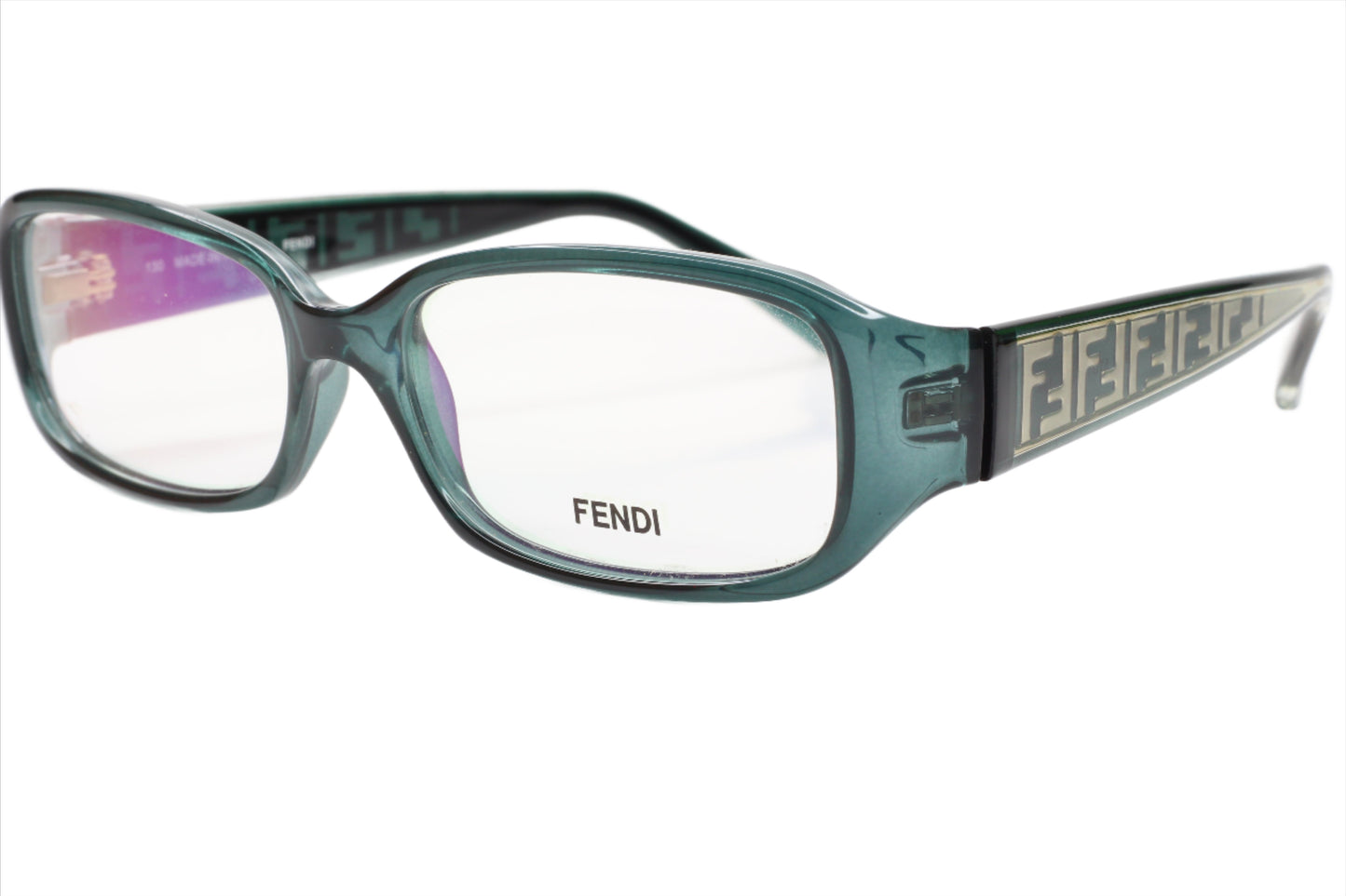 Fendi F983 316 Crystal Green Gold Designer Italy Eyeglasses Optical Frames ABC Optical Eyeglasses