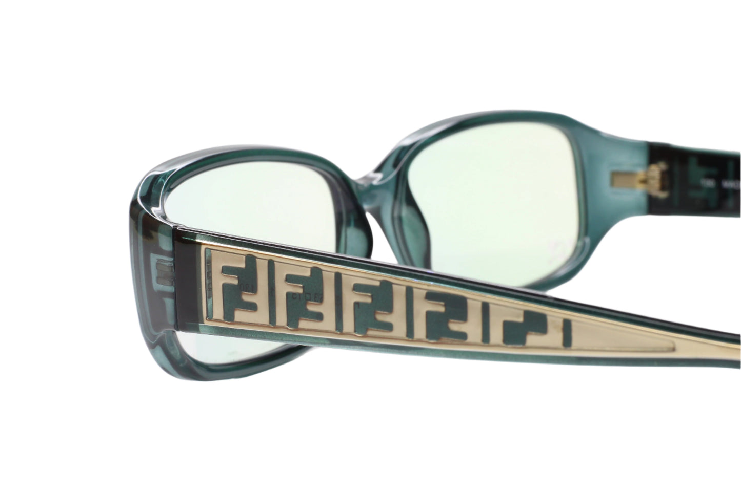 Fendi F983 316 Crystal Green Gold Designer Italy Eyeglasses Optical Frames ABC Optical Eyeglasses