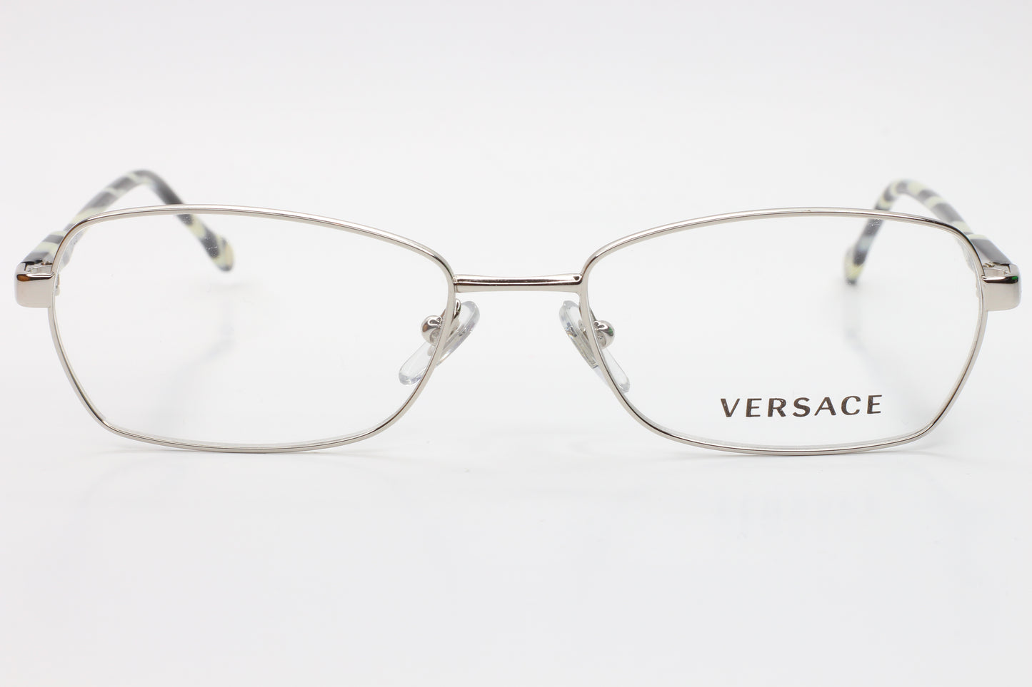 Versace VE1192 1000 Silver Designer Bone White Metal Luxury Eyeglasses - ABC Optical